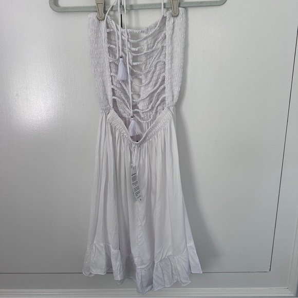 NWT Tiare Hawaii White Open Back Dress - Picture 4 of 7